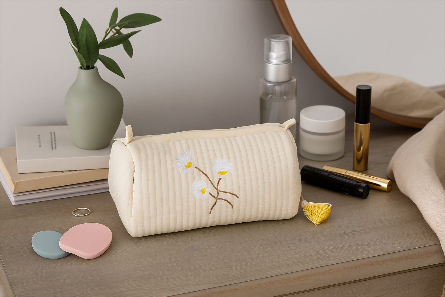 Blossom Stripe Travel Pouch