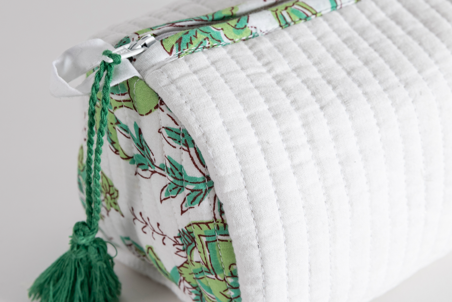 Ivory Garden Quilted Pouch Set of 3
