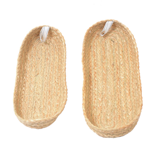Bread Basket - White hoop (Set of 2) - Belim Homme