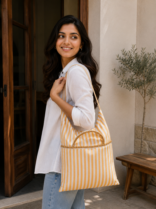 Sunlit DuoStripe Tote