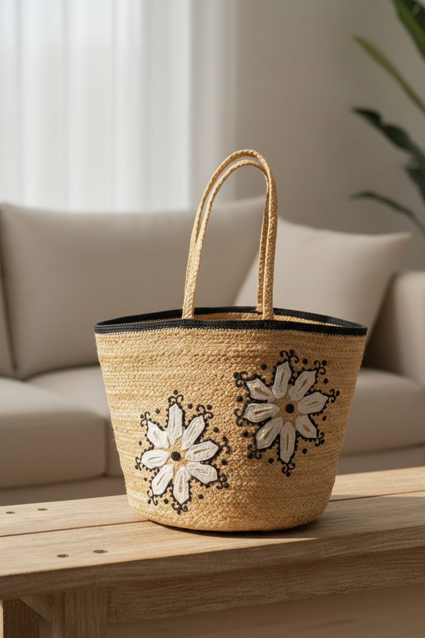 Embroidered Garden Tote