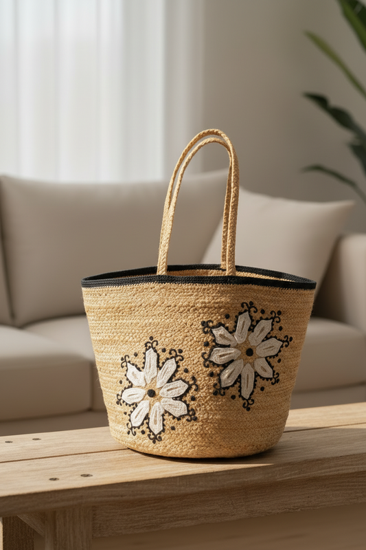 Embroidered Garden Tote