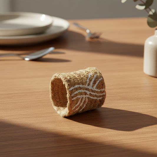 Ivory Handpaint Napkin Ring (SET OF 4)