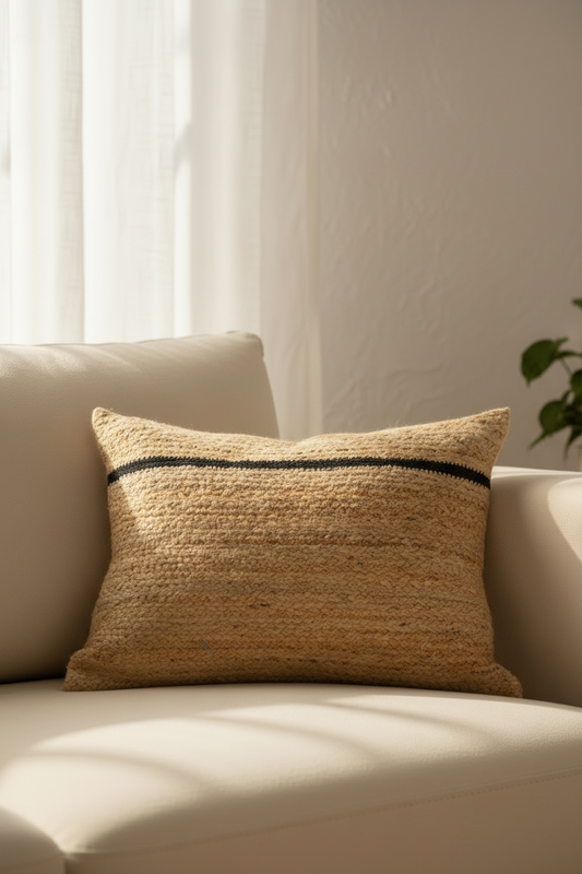 Modern Black Stripe Cushion Cover