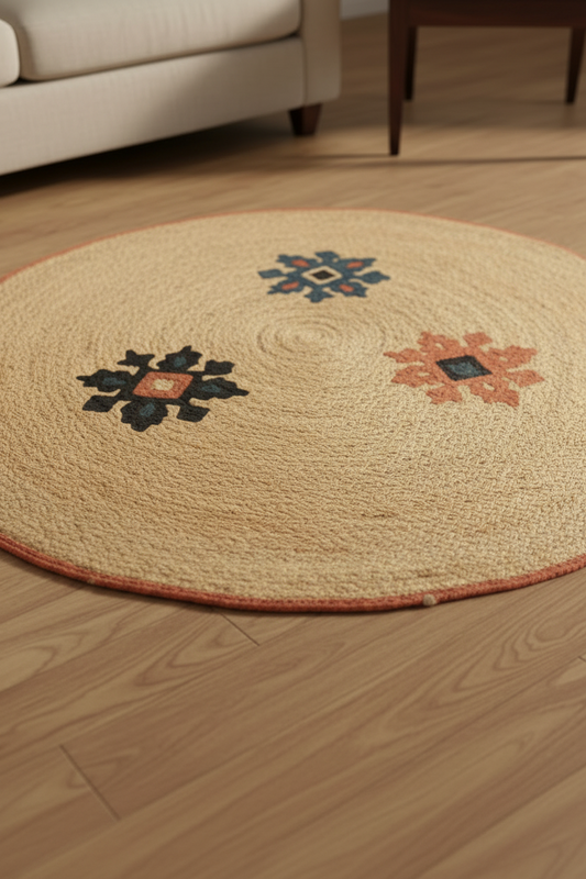Embroidered Elegance Rug