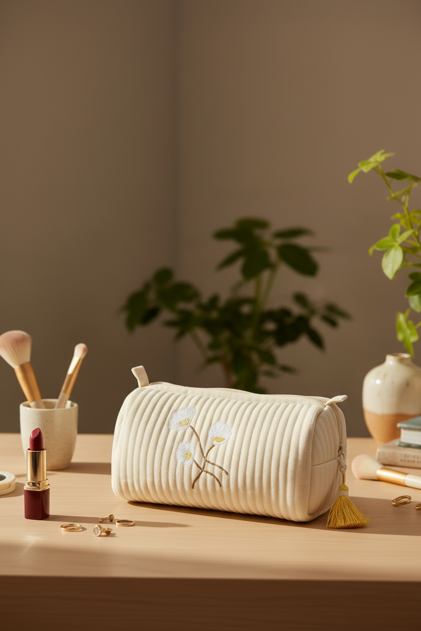 Blossom Stripe Travel Pouch