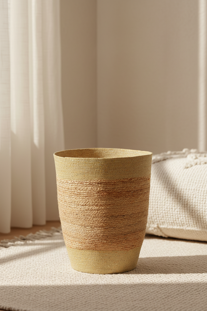 Basket - Golden Natural Fiber